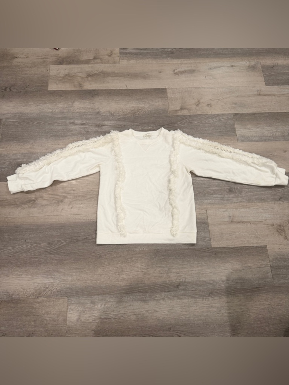 Sugar Lips Houston Fringe White Pullover Sweater S coastal boho - Picture 4 of 12